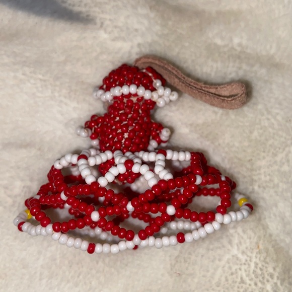 ZUNI MINI BEAD MRS CLAUS Christmas Ornament Handmade - Picture 2 of 2